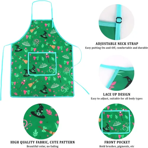 Miniatura 3 de Delantales para niños para cocinar delantal de Navidad lindo delantal rojo para cocina, cocina, hornear, barbacoa, pintura, manualidades