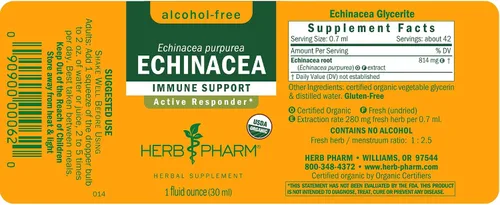 Miniatura 12 de Herb Pharm equinácea orgánica sin alcohol para defensa inmune - 1 onza., GLECH01, 1 Ounce, 1, 1