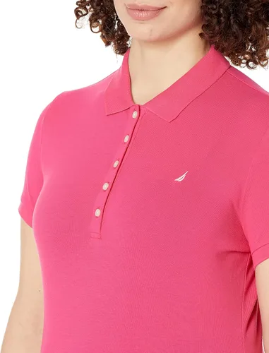 Miniatura 6 de Camiseta de polo Nautica para mujer de manga corta 5 botones transpirable 100 algodón