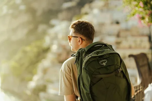 Miniatura 11 de Mochila de viaje Osprey Farpoint 40L para hombre, gris visión de túnel Tunnel Vision Gris