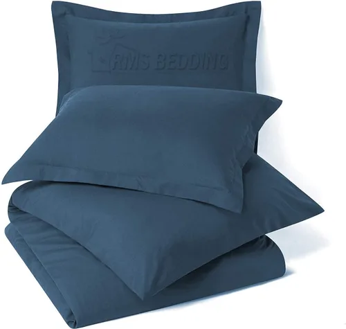 Miniatura 5 de Juego de sábanas de 4 piezas, algodón egipcio de 600 hilos, juego de ropa de cama de lujo que se adapta a bolsillos de hasta 18 pulgadas de Azul