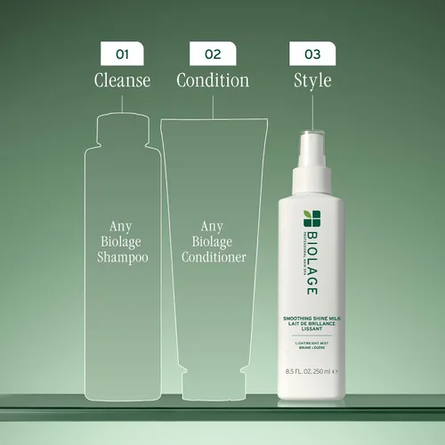 Miniatura 5 de Biolage Styling Leche de brillo suave Bruma ligera que suaviza el cabello y controla el encrespamiento Para todo tipo de cabello Sin parabenos