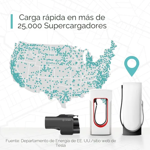 Miniatura 4 de Lectron NACS a CCS Adaptador para Vehículo Eléctrico - 500 Amperios / 1,000V - Compatible con Supercargadores Tesla - Carga Rápida CCS1 EV