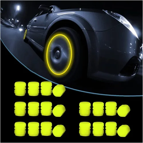 Miniatura 14 de 20 PIEZAS Tapas Fluorescentes para Vástago de Válvula de Neumático - Cubiertas Luminosas para Neumáticos de Vehículos Universales - Accesorios