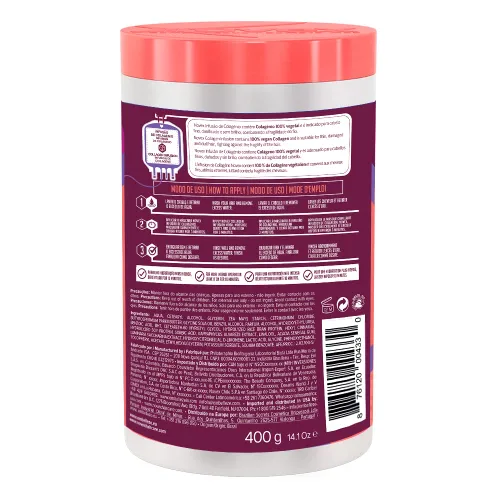 Miniatura 2 de NOVEX Mascarilla capilar con infusión de colágeno para cabello más fuerte, grueso y brillante, 400 g/14.1 oz, mascarilla acondicionadora