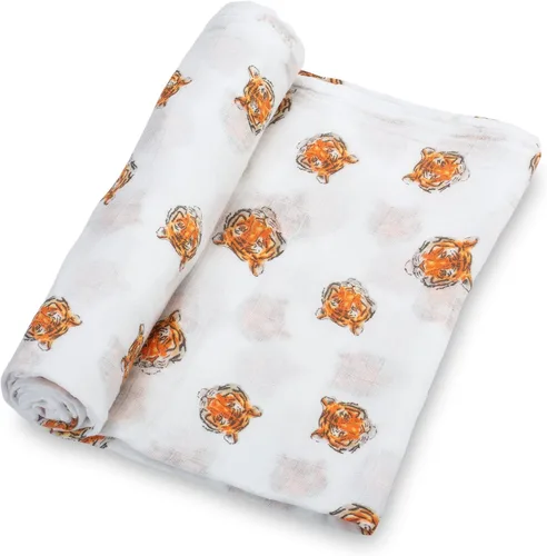 Miniatura 13 de LollyBanks Manta para Envolver, Mantas de Muselina 100% Algodón para Niños y Niñas, Manta de Recepción para Recién Nacido Grande de 47 x 47
