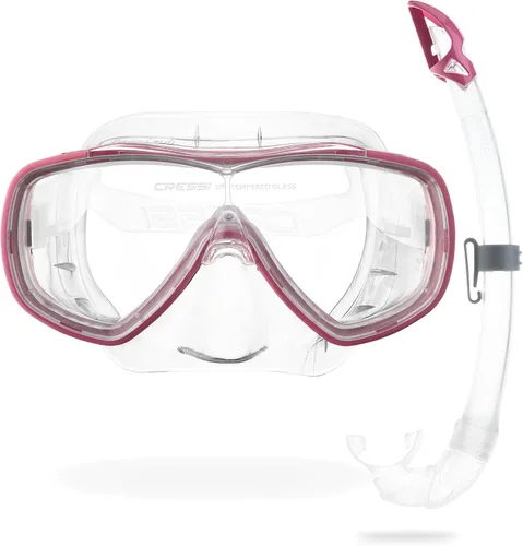 Miniatura 10 de Cressi Máscara de snorkel y snorkel cómoda vista amplia para adultos - Onda y México: hecho en Italia