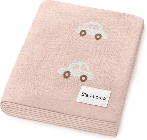 Miniatura 22 de Manta de punto para bebé, 100% algodón, suave, acogedora, para envolver cuna, manta de regalo para recién nacidos, bebés, niños pequeños, unisex 12