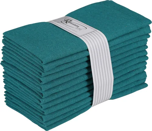 Miniatura 28 de Ramanta Home - Juego de 12 servilletas de tela azul marino de algodón 100% Servilletas de tela de 18x18 pulgadas Servilletas de mesa