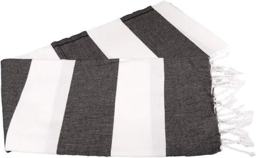 Miniatura 4 de Toalla de baño turca Peshtemal Fouta de 39 x 71 pulgadas, 100% algodón, para picnic en la playa, pareo (azul marino)