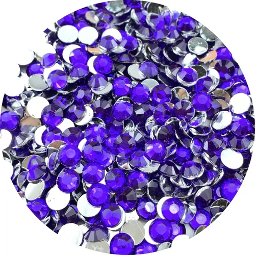 Miniatura 11 de 3000 diamantes de imitación de resina de 0.197 in con parte trasera plana redonda negra para manualidades, diamantes de imitación brillantes