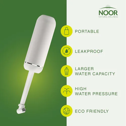 Miniatura 2 de Noor - Pulverizador de bidé portátil de 13 onzas, a prueba de fugas y duradero, botella Peri ecológica y discreta para higiene personal sobre