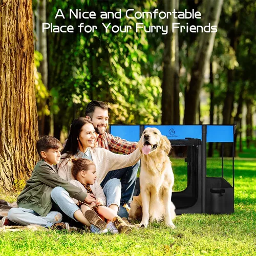 Miniatura 9 de Corralito para perros, corralito para mascotas, corralito plegable para cachorros y gatos, jaula de camping portátil para ejercicio, cubierta