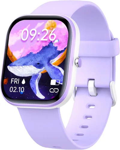 Reloj inteligente para niñas, resistente al agua IP67, reloj rastreador de actividad física con cara de 1.5 pulgadas, monitor de sueño de frecuencia