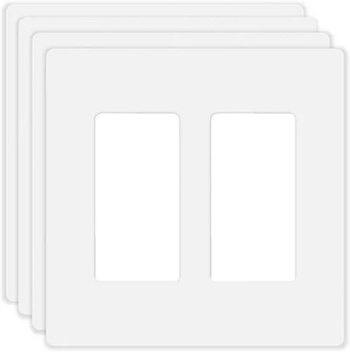 Placa de pared decorativa sin tornillos de 2 segmentos, placa frontal eléctrica de doble interruptor para interruptor de luz, interruptor Decorador