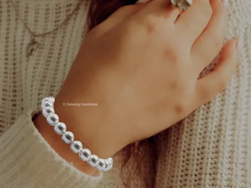 Miniatura 803 de Amazing Gemstone Pulsera de cristal para mujeres y hombres, pulsera de cristal curativo de protección, pulsera elástica con cuentas de piedras