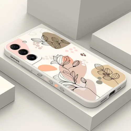 Miniatura 33 de LEECG para Samsung Galaxy S22 Plus, funda de silicona suave con diseños de flores de moda, protector contra caídas y antihuellas para Samsung S22