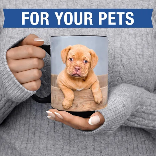 Miniatura 7 de Taza de café personalizada – Tazas personalizadas con texto en imagen, nombre de foto personalizado, logotipo, taza de cerámica – Cumpleaños, Negro