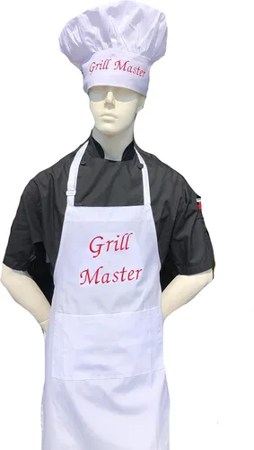Miniatura 10 de CHEFSKIN Hermoso delantal de chef Grill Master Chef Regalo profesional