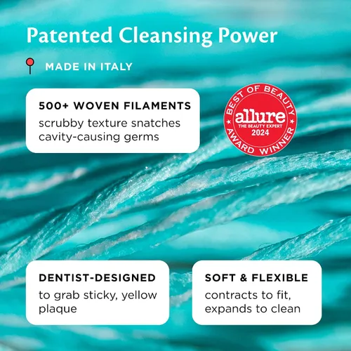 Miniatura 4 de Cocofloss Hilo dental tejido, cuidado bucal diseñado por dentistas, aroma a fresa, encerado, expandible, hilo dental apto para niños con aceite