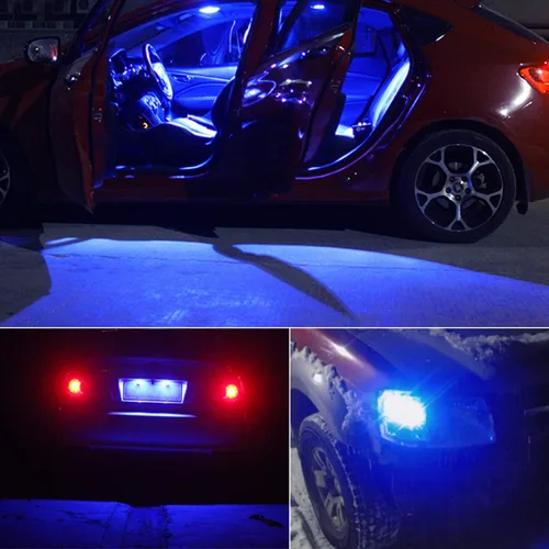 Miniatura 6 de PHINLION 194 bombillas LED azules, superbrillantes 168 2825 175 T10 cuña LED sin polaridad lámparas de repuesto para interior de automóvil, cúpula