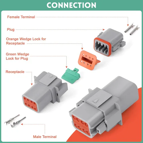 Miniatura 6 de Kit de conectores DT Deustch de 236 piezas con crimpador de cables, 2, 3, 4, 6, 8, 12 pines, enchufe eléctrico automotriz impermeable