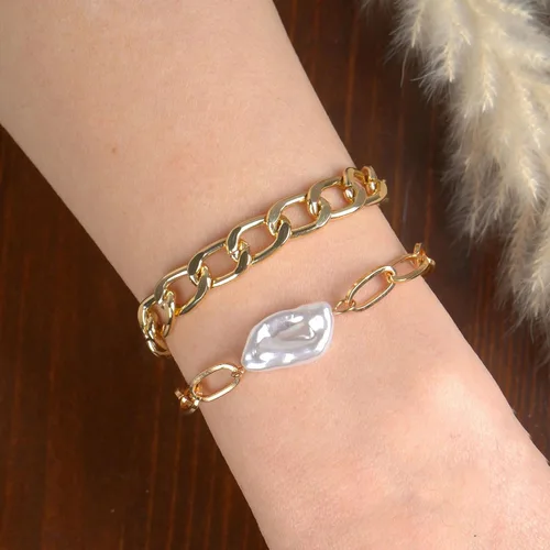 Miniatura 62 de Long tiantian Pulsera de oro gruesa para mujer, pulseras de oro delicadas, pulseras para mujer, pulseras apilables de eslabones de cadena