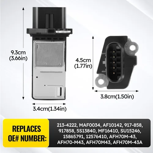 Miniatura 6 de Medidor de flujo de aire masivo Sensor MAF apto para 06-16 Buick 06-11 Cadillac 05-14 Chevrolet 06-12 GMC 08-10 Hummer 06-08 Isuzu 05-10 Pontiac