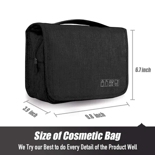 Miniatura 3 de Neceser de viaje colgante, organizador de cosméticos, bolsa de maquillaje portátil para mujeres y hombres con gancho fuerte y bolsillos, bolsa