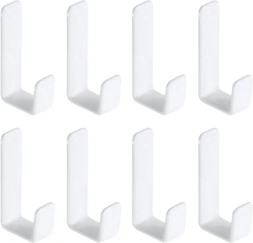 Miniatura 10 de Coshar Soporte de gancho resistente recubierto de acero inoxidable con ganchos en J de 1 pulgada para litera interior de 1 pulgada, accesorios