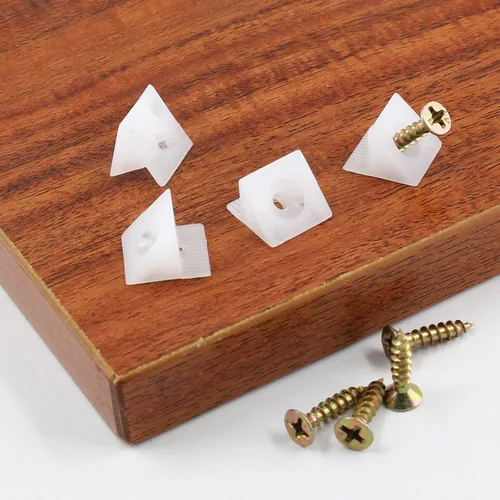 Miniatura 6 de Paquete de 50 piezas de reparación de cajones de reparación de la parte inferior del aparador, soportes de soporte para muebles, cuñas de plástico