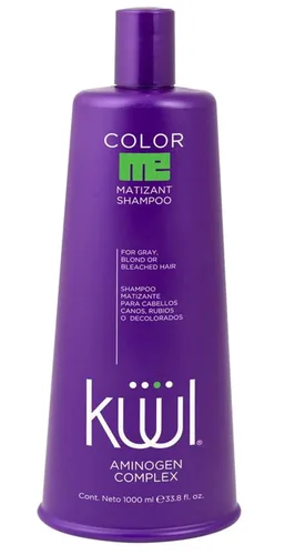 CHAMPÚ MATIZANTE KUUL 33.81 oz - CHAMPÚ MORADO - (MATIZANTE CABELLOS CANOS RUBIOS O DECOLORADOS COLOR DEL LIQUIDO = MORADO) - 1000 ML