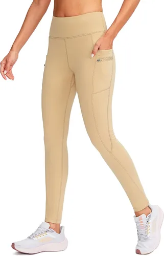 Miniatura 2 de G Gradual Leggings de invierno con forro polar para mujer, con bolsillos, resistentes al agua, cintura alta, pantalones térmicos cálidos