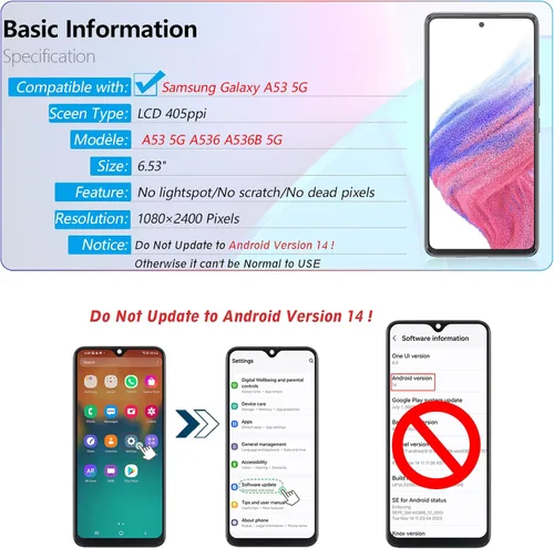 Miniatura 5 de Pantalla para Samsung Galaxy A53 5G A536 A536B A536U Incell Reemplazo de Pantalla LCD para Samsung Galaxy A53 5G Pantalla Táctil Digitalizador