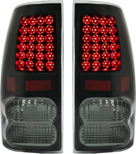 KUAFU Par de luces traseras compatibles con Toyota Tundra Pickup 2007-2013, conjunto de lámpara trasera de freno trasero de plástico para el lado
