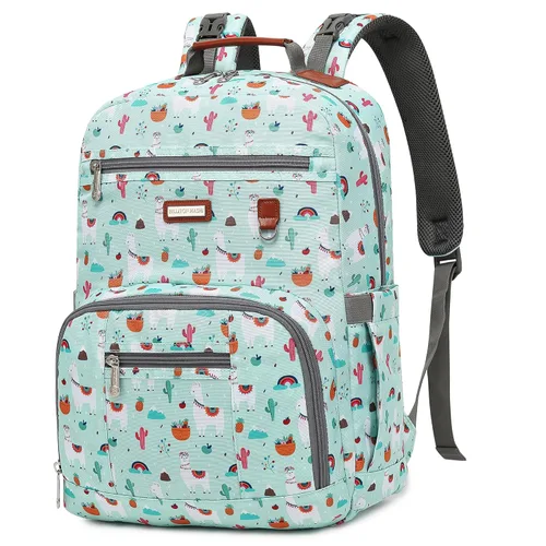 Miniatura 15 de Mochila para pañales, grandes bolsas de pañales para bebé con cambiador portátil para niños y niñas, mochila de viaje multifuncional para mamás