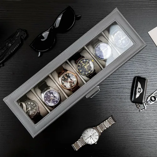 Miniatura 3 de ProCase Vitrina de reloj de 6 ranuras con cajón con 18 ranuras organizador de gafas de sol