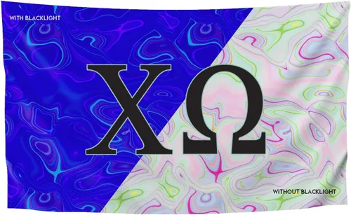 Miniatura 21 de Greek Club Sorority & Fraternity - Bandera de luz negra, 3 pies x 5 pies, licencia oficial, tapiz, exhibición, poliéster, pancarta de letras, CHI
