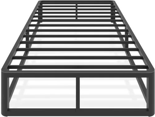 Miniatura 9 de Firpeesy - Base de cama individual de 6 pulgadas con bordes de esquinas redondas, base de plataforma metálica individual de bajo perfil con soporte