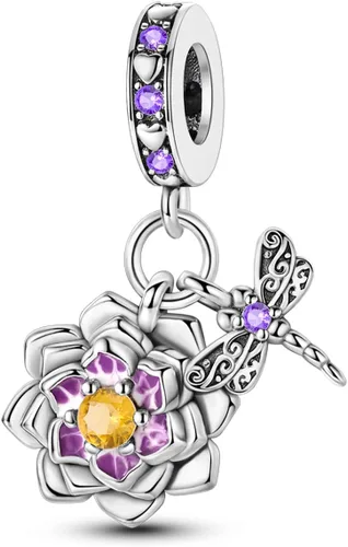 Miniatura 52 de Pulsera y collar de plata de ley 925 con dije de corazón, mariposa, loto, avión, viaje, lindo gato, cuentas, regalo para mujer