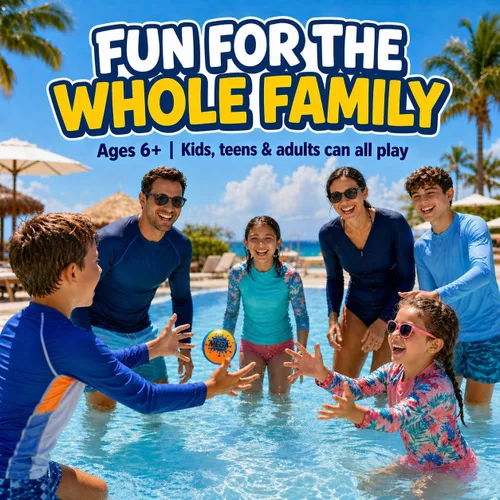 Miniatura 4 de Wave Runner Paquete de 2 pelotas de salto de agua, bolas de espuma suave para niños y adultos, rebota en el agua, juguetes de playa flotantes