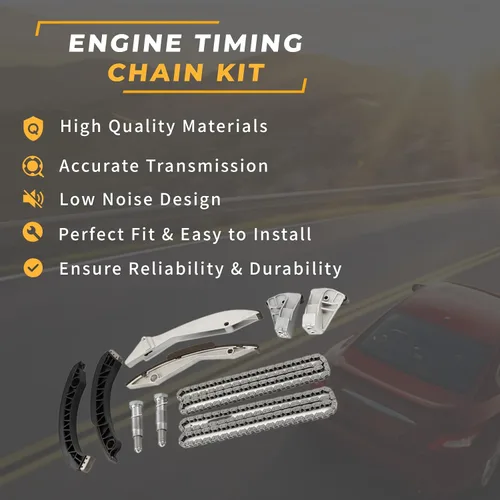 Miniatura 4 de Kit de cadena de distribución del motor, adecuado para 550i 645ci 650ci 735i 740i 745i 750i X5 N62B 4.8L, juego de cadena de distribución automotriz