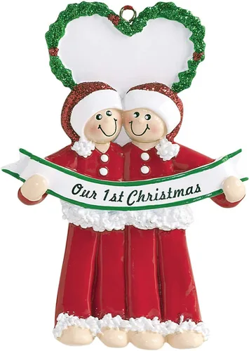 Miniatura 2 de Elves - Adornos de arcoíris personalizados 2025 – Decoración del orgullo LGBTQ arco iris, adornos de recuerdo, corazón de Navidad para el orgullo