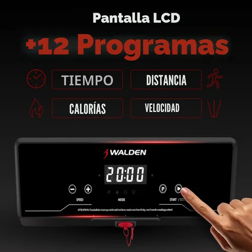 Miniatura 3 de Cinta de correr eléctrica plegable con asidero Cintas de correr plegables - Cinta de correr plegable para correr con pantalla LCD - 6.2mp/h