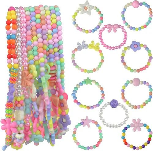 obmwang Juego de 20 pulseras y collar de princesa, disfraz de adolescente, joyería de juego para mujeres, disfraces de disfraces, recuerdos de fiesta