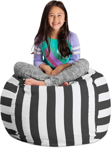 Miniatura 14 de Posh Stuffable Kids Funda de Silla Puf Rellenable para Almacenamiento de Animales de Peluche - Organizador de Juguetes Infantiles, Mediano 27