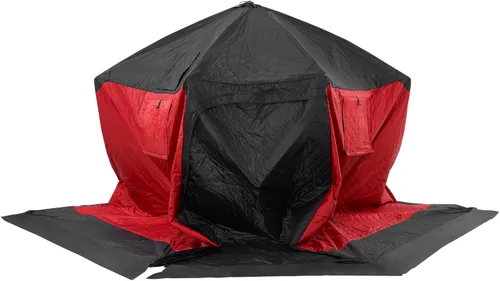 Miniatura 10 de VEVOR Portable Pop-Up Tent, 1-8 Person Insulated Shelter, Large Fishing Area, Hub-Style Shanty for Winter Fishing, Waterproof Oxford Ice Cube with