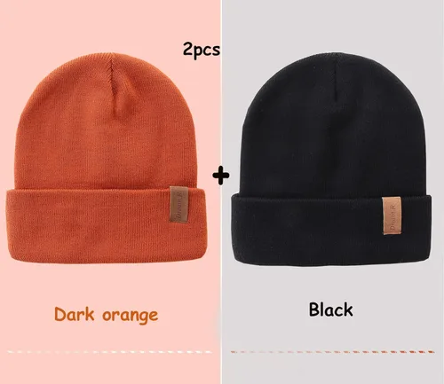 Miniatura 6 de LMLALML 2 gorros para mujer, cálido, suave, mejorado, para invierno, unisex, con puños