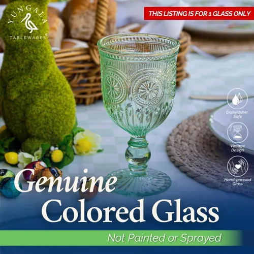 Miniatura 3 de Copa de vino verde para reemplazo/piezas de repuesto de Yungala Green Glassware Este listado es solo para 1 vaso