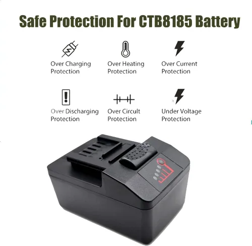 Miniatura 4 de 2 baterías CTB8185 CTB8187 de 18 V, 4 Ah, 4000 mAh, repuesto para CTB8185 CTB7185 CT8850 CT7850 CDR7850H CTL7850 CT8815 CT8850 CT9075 CT9100 CT9010